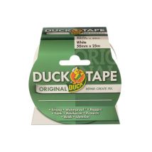 Shurtape Duck Tape Original 50mm X 25m White - Heavy-duty Adhesive Tape For Crafting And Repairs