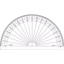 Transportador Semicircular Minerva N° 1169 Transparente 20 Cm