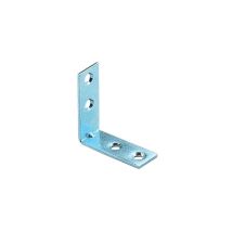 Lastrina angolare 4 fori in acciaio zincato 50x50 mm – Confezione da 100 pezzi – ALDEGHI