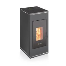 Stufa A Pellet Bio Sofia 9.0kw Ermetica 5 Stelle Gray