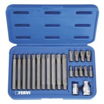 Juego de insertos ribe 22 Pz – Conexión 3/8'' – Longitudes 30 mm y 100 mm – Adaptador DR. 3/8" x 29 mm – DR. 1/2" x 38 mm