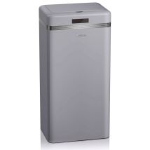 Swan - Swka4500grneu Retro Poubelle À Ouverture Automatique Avec Capteur, Métal, 45 Litres, Vintage Gris