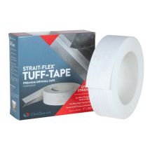Tuff Tape, Eckschutzschiene Trockenbau 30m Weiß Gipskarton Fugenband, Korrosionsbeständig, Rissfest Und Hohe Haftung - Strait-flex