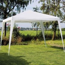 Weißer Gartenpavillon Mit Metallgestell Und Pe-bedeckung 3x4m