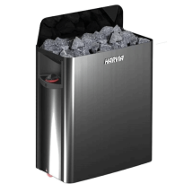 Stufa Elettrica Per Sauna A Vapore Wall Black Da 4,5 Kw Senza Centralina