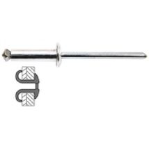 Techman - 50 Remaches Reventados De Aluminio/acero Con Cabeza Plana Ø 4 X 12 Mm