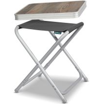 Campinghocker Klapphocker Mit Mdf Tisch Aus Aluminium Leichter Kleiner Aussenstuhl Für Camping, Angeln, Picknick, Reisen Und Wandern - Homecall
