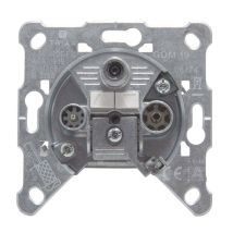 Triax GDM 19 Antennensteckdose Silber – Frequenzbereich 5-1200-1800 MHz – Klasse A+