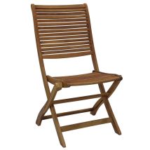 Silla plegable de madera de acacia – 50 x 64 x 94 cm – 11 kg – Capacidad de carga 120 kg – Color marrón