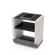 Módulo De Soporte Sud Eléctrico Para Barbacoa De Obra Prefabricada (blanco, Gris, Negro - 81 X 60 X 60 Cm) - Uso En Exteriores - Tuozi