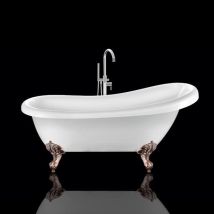 Vasca Da Bagno Freestanding Con Piedini Richmond Bianca 171 Cm Piedini Di Aquila Rame