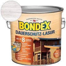 Dauerschutz Lasur 2,5 L, Weiß Holzlasur Schutzlasur Holzschutz Aussen - Bondex