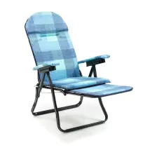 Silla De Jardín Fede Con Cojín Y Reposapiés Extraíble