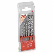 Mistral Betonbohrer Set – 5 Widia Bohrer 4-10 mm – Ideal für Beton, Ziegel, Stein – Hochwertige Konstruktion – Kompatibel mit Bohrmaschinen