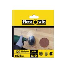 Drill Mountable Disc 125mm Medium 80g (pack 10) - Flexovit