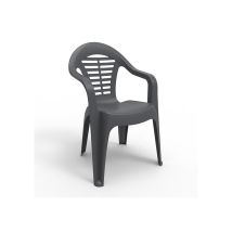 Chaise Minorque Anthracite Empilable, Design Moderne - Shaf