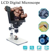 1-1200x Zoom Tragbares Wiederaufladbares Digitales Elektronisches Mikroskop 8-led-vga-mikroskop Mit 12mp 7 &quothd-bildschirmmikroskop