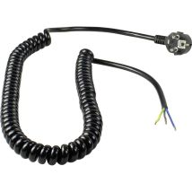 AS Schwabe – Cavo di Prolunga Nero 4 m – H05VV-F 3G 1,5 mm², 230 V, 16 A – Cavo Flessibile con Spina Schuko