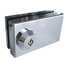 Cerradura KEYMAT 01-T para cristal 10 mm – Acero inoxidable pulido brillante – 3 llaves incluidas