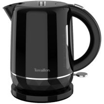 Terrailon Bollitore Diamond 1,5L 2200W Bianco – Filtro Rimovibile – Base Inox – Spegnimento Automatico