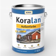 Kora Außenfarbe Weiß 2,5 L – Wetterbeständig, Hervorragende Deckkraft, Wasserabweisend – Ideal für Holz, Metall, Fassaden