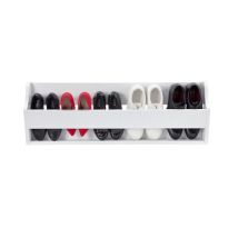Elegant Brands - Richmond Shoe Rack + Storage Organiser // Wall-mounted // White Wood