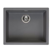 Reginox Amsterdam 50 Integrated Single Bowl Granite Kitchen Sink Grey Silvery