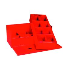 Coffret De Rangement Métallique À Compartiments 16 Cases - 440x190x180mm - Sori