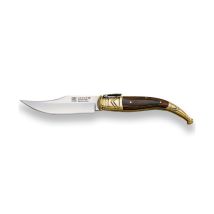 Coltello Da Tasca Joker Classico Bandito Sherry Con Ghiera In Ottone, Polsino E Lama In Legno Pressato 11 Cm Mova, 145 Gr, Nr00 + Carta Regalo 