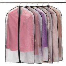 Crea – Set Of 6 Zippered Garment Bags 60 X 100 Cm – Translucent Peva, Waterproof, Dustproof And Mothproof – Tear-resistant Edges