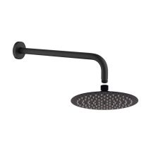 Set De Ducha Negro Mate Ø20 Cm Rociador 30 Cm Brazo Tecom Kitsof1no