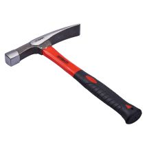 Brick Hammer Masonary Chipping 24oz Steel Fibreglass Shaft Rubber Grip A1825