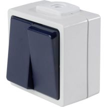 As Schwabe – Interruttore da parete IP54 – Corrente nominale 10 A, Tensione 230 V, Dimensioni 7.2x8.3x5 cm