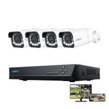Reolink 4k 8mp Poe Überwachungskamera Set Outdoor, 4x 8mp Poe Bullet Überwachungskamera+8ch 2tb Hdd Nvr, Intelligente Erkennung, Farbnachtsicht, 5x 