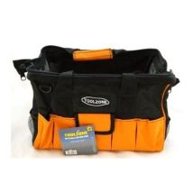 Tz - Heavy Duty 16'' 28 Pocket Wide Opening Hard Base Nylon Tool Bag Toolbag Box 017