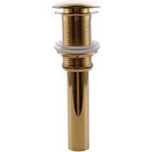 Yozhiqu - Wasserhahn Für Waschbecken Ohne Schlitze, Push-pop-up, Klick-klack-maker, Stopper-stecker, Kein Überlauf (gold)
