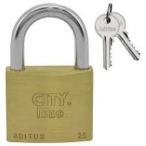 Candado ISEO CITY 70 – Acero endurecido – 70 mm de ancho – Alta resistencia a la corrosión – Ideal para bicicletas y herramientas