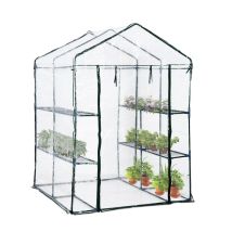 Salone Srl - Stahl -gewächshausabdeckung Pvc L143xp143xh195 Cm Gartenhütte Brixo