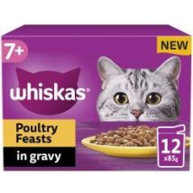 Whiskas - 7+ Poultry Feasts Senior Wet Cat Food Pouches In Gra - 85g - 811947