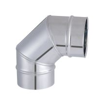 Gomito Di Collegamento A 90° Liscio - Modello Tyral - Acciaio Inox 304 - Ø139 Joncoux