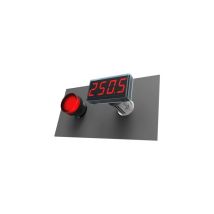 ITP16 – Strumento di misura digitale da pannello – Multimetro, ohmmetro, amperometro – Colore rosso, IP65, 9999 counts