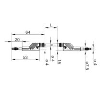 Cavo Di Misura 4mm 100cm / Giallo (mln-sil 100/1)