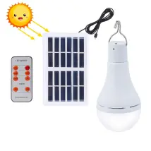 Ibuyke - Bombilla Led Solar Resistente Al Agua Con Control Remoto Y Temporizador, Luz Exterior Ideal Para Caminatas En El Jardín Ulisme