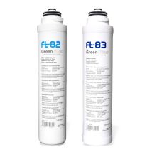 Toodo - Juego De 2 Cartuchos Filtrantes Para Duo Y Trio Filtro Bajo Fregadero Ft82 Filtro De Sedimentos Ft83 Carbón Activo