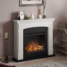 Chimenea eléctrica Tagu Helmi – 1500 W – 107.2 cm ancho – 94.9 cm alto – Control remoto – Calefacción hasta 37 m²