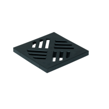 Quadratisches Verbundgitter Für Duschabfluss 36501, 138 X 138 Mm, Schwarz