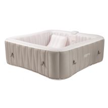 Spa Gonflable Carré 2 Places 198x198cm – 140 Diffuseurs À Bulles – Capacité 1000l – Chauffage 1200w – Épaisseur Vinyle 60/100mm – Infinite Spa