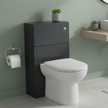Regis - Hudson Reed Fluted Wc Unit 500mm Wide - Satin Anthracite