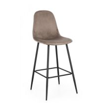 Ensemble De 2 Tabourets De Bar En Acier, Noir/gris Tourterelle