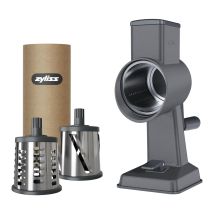 Zyliss Trommelreibe Gourmet – Küchengerät zum Reiben, Schneiden, Hacken – 3 Trommeln – Aluminium, Edelstahl, Kunststoff